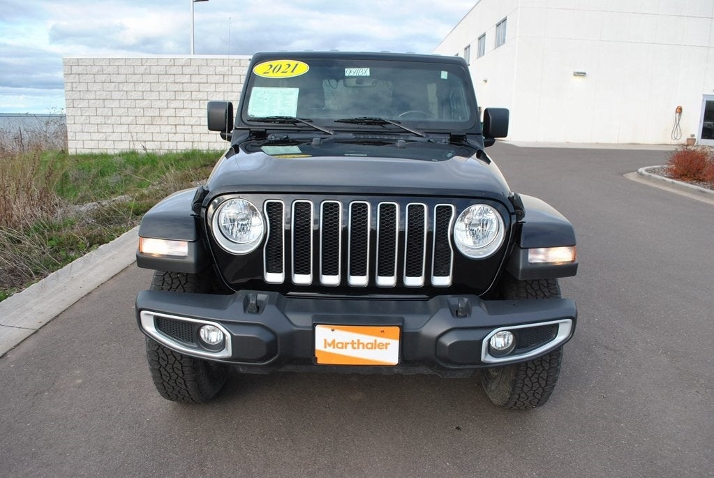 Used 2021 Jeep Wrangler Unlimited Sahara with VIN 1C4HJXEN7MW566298 for sale in Glenwood, Minnesota
