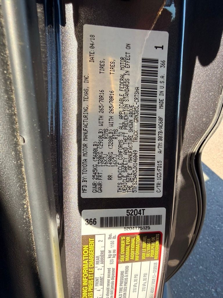 2018 Toyota Tacoma TRD Off-Road Premium 4WD V6