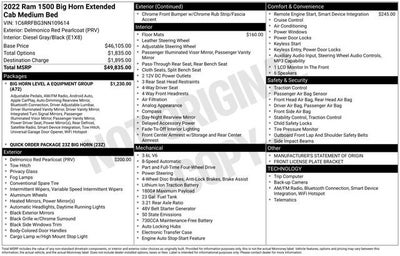2022 RAM 1500 Big Horn Quad Cab 4x4 6'4" Box