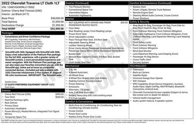 2022 Chevrolet Traverse LT Cloth