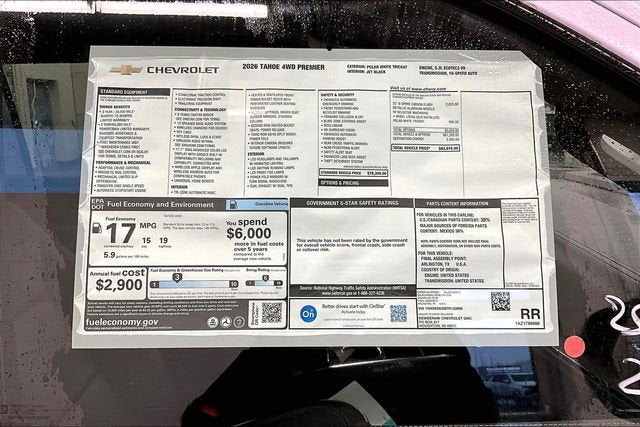 2026 Chevrolet Tahoe Premier