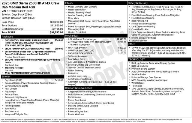2025 GMC Sierra 2500 HD AT4X