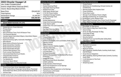 2022 Chrysler Voyager LX