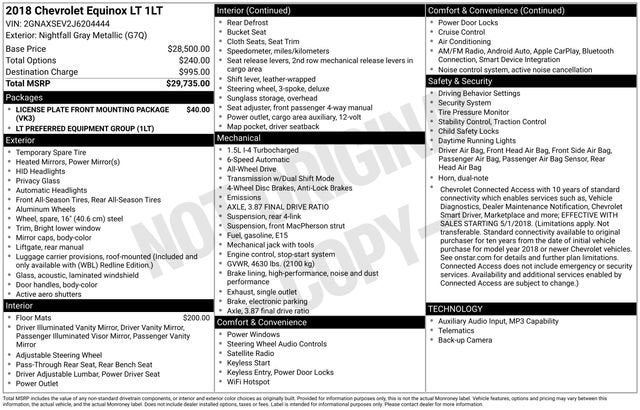 2018 Chevrolet Equinox LT