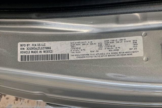 2020 RAM 3500 Tradesman Regular Cab 4x4 8' Box