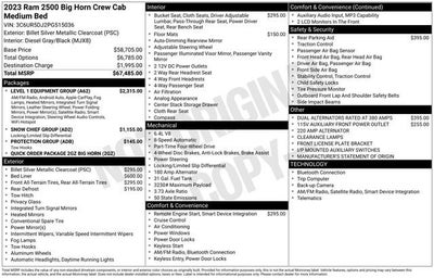 2023 RAM 2500 Big Horn Crew Cab 4x4 6'4" Box