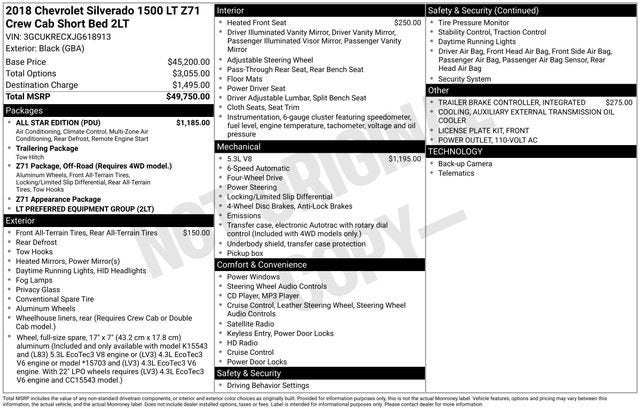 2018 Chevrolet Silverado 1500 LT