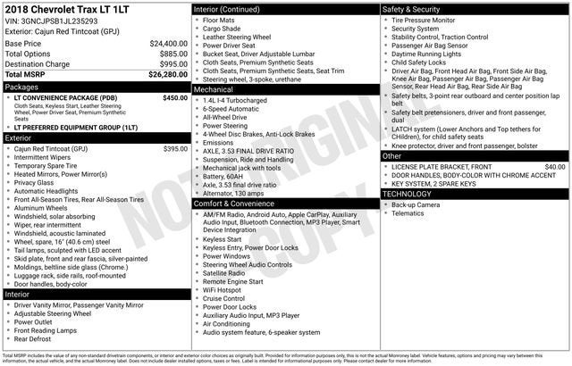 2018 Chevrolet Trax LT