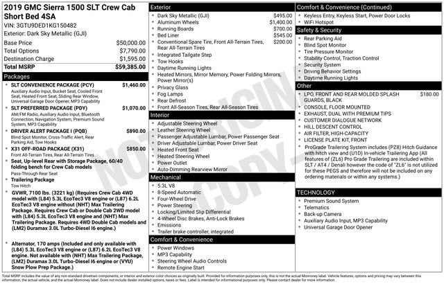 2019 GMC Sierra 1500 SLT