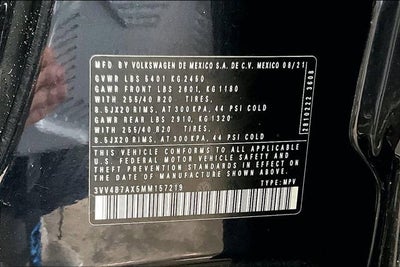 2021 Volkswagen Tiguan 2.0T SEL Premium R-Line