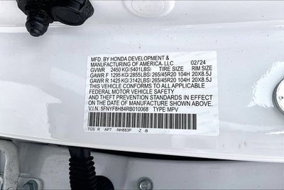 2024 Honda Passport AWD Black