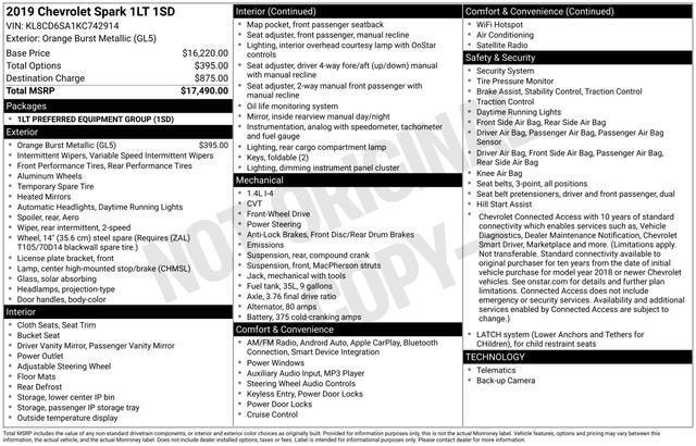 2019 Chevrolet Spark LT