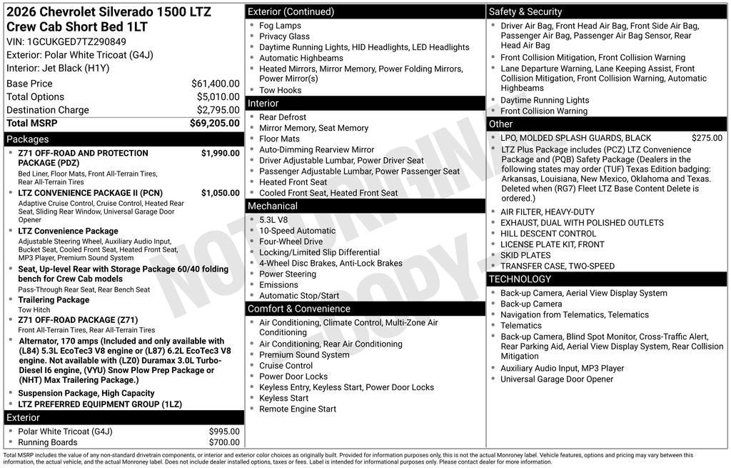 2026 Chevrolet Silverado 1500 LTZ