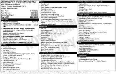 2023 Chevrolet Traverse Premier