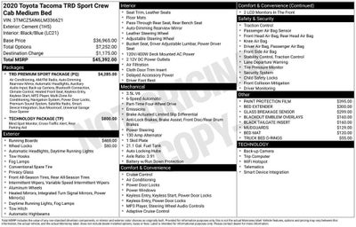 2020 Toyota Tacoma TRD Sport