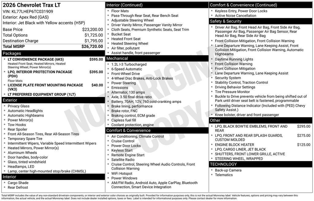 2026 Chevrolet Trax LT