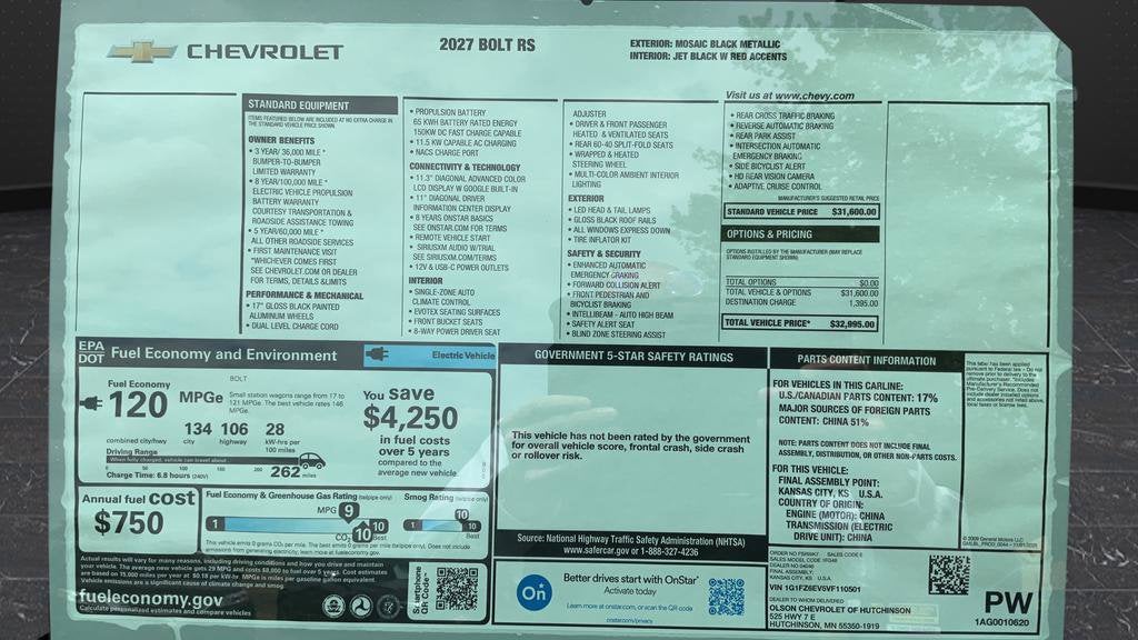2027 Chevrolet Bolt RS