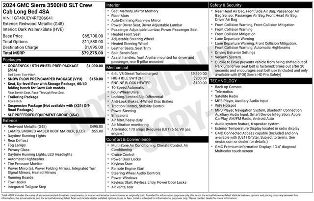 2024 GMC Sierra 3500 HD SLT