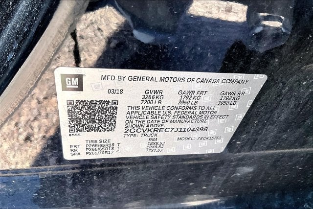 2018 Chevrolet Silverado 1500 LT